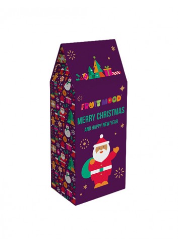 Vaisių-uogų užkandukai dovanų dėžutėje „Stebuklų šalies žiemos namai“, Sergio LLC, 100g