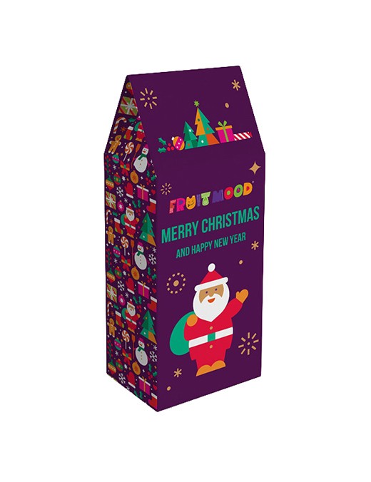 Vaisių-uogų užkandukai dovanų dėžutėje „Stebuklų šalies žiemos namai“, Sergio LLC, 100g