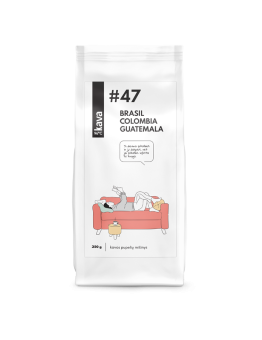 KAVA96 Nr.47 roasted coffee beans, MIX (Brasil NY2 Moggiana, Colombia Supremo, Guatemala SHB)