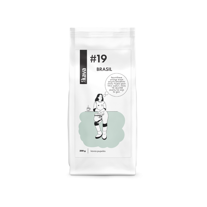 KAVA96 Nr.19 roasted coffee beans, BRASIL NY 2/3 16up Yellow Bourbon