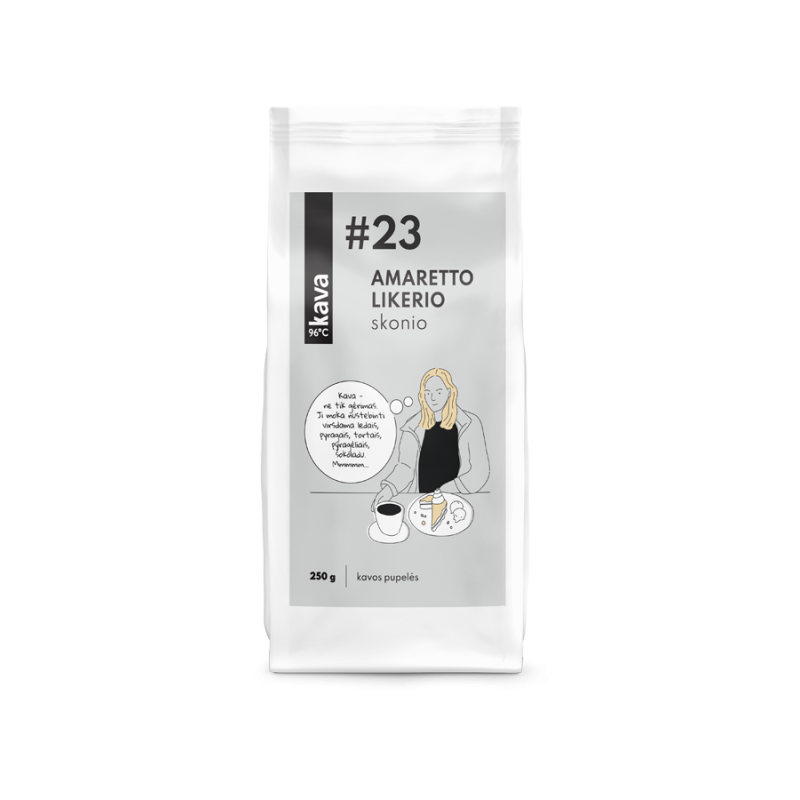 Amaretto liqueur-flavoured roasted coffee beans, KAVA96 Nr.23