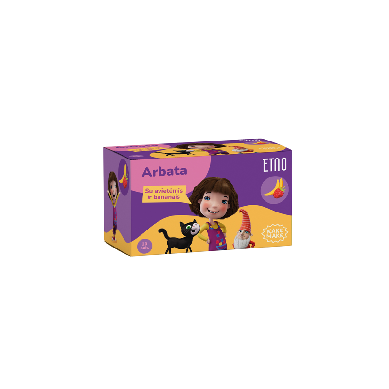Kakė Makė tea with raspberry and banana, ETNO, 20 tea bags