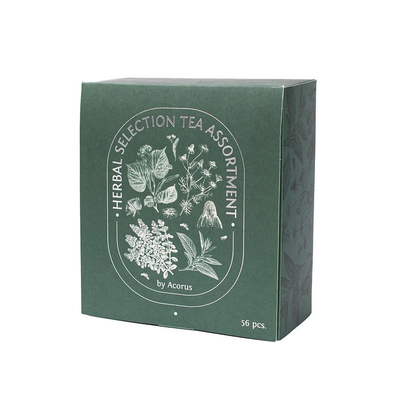 Herbal tea selection, Acorus, 40 tea bags, 4 flavours