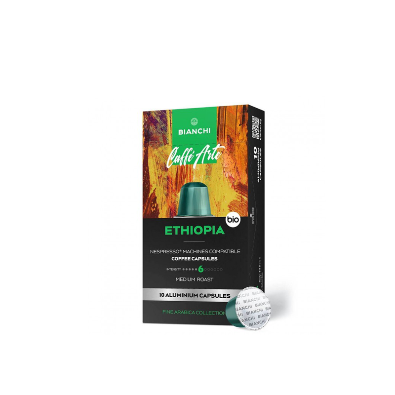 Bianchi Caffè Arte Etiopija BIO, kavos kapsulės Nespresso®, BIANCHI, 10 vnt.