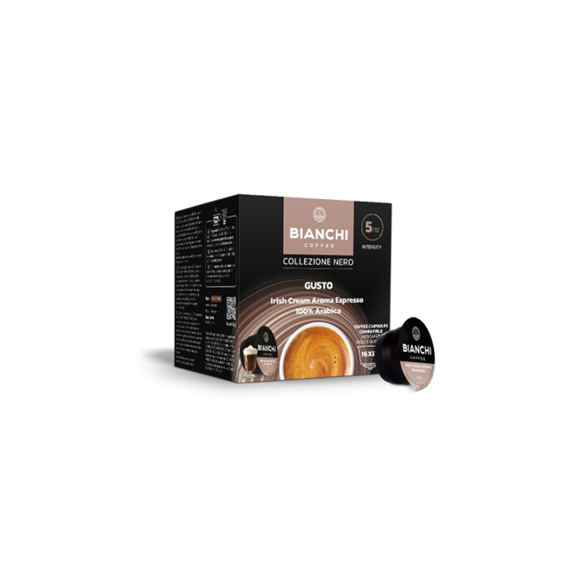 Bianchi Collezione Nero Gusto Irish Cream Aroma coffee capsules, Dolce Gusto® compatible, BIANCHI, 16 pcs