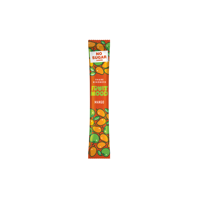 Vaisių juostelės su mangais, FruitMood, (be pridėtinio cukraus), 10 g (3 vnt)