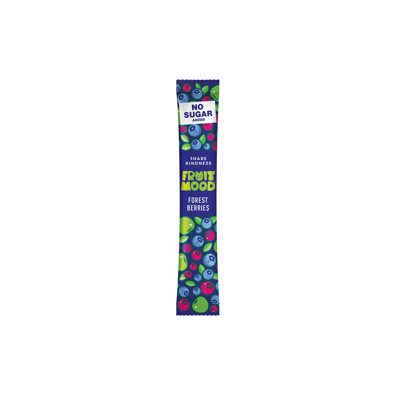 Vaisių juostelės su miško uogomis, FruitMood, (be pridėtinio cukraus), 10 g. (3 vnt)