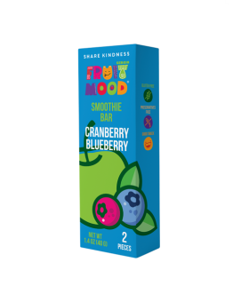 Vaisių batonėliai su spanguolėmis - mėlynėmis, FruitMood, (draugų pakuotė), 40 g