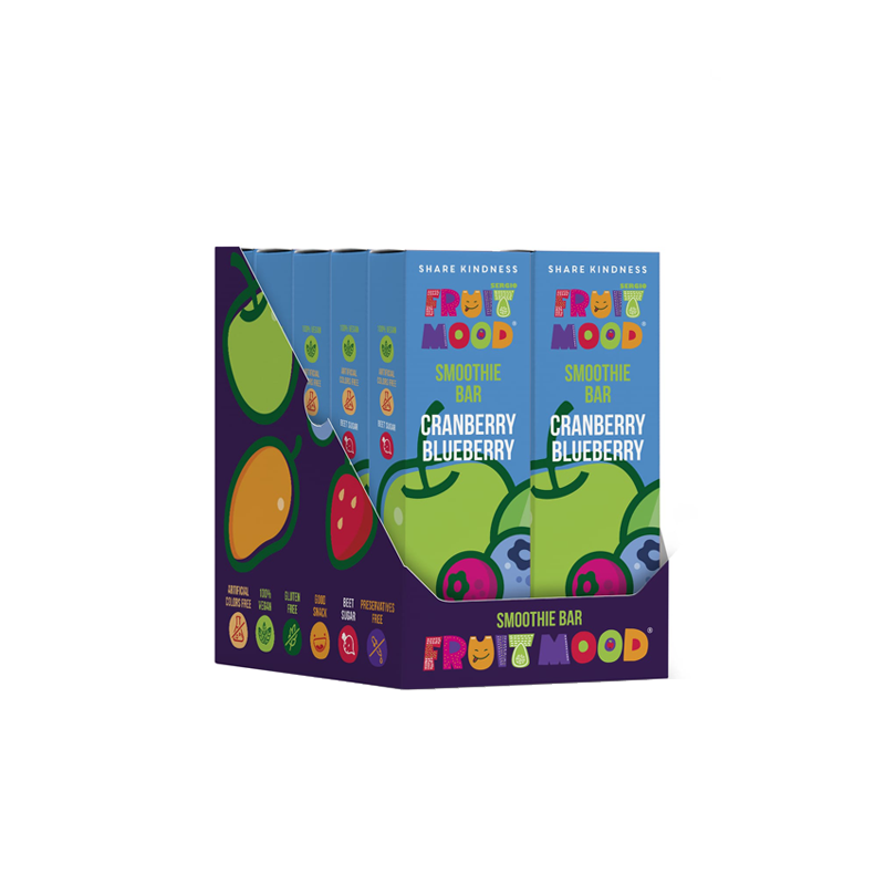 Vaisių batonėliai su spanguolėmis - mėlynėmis| Fruitmood