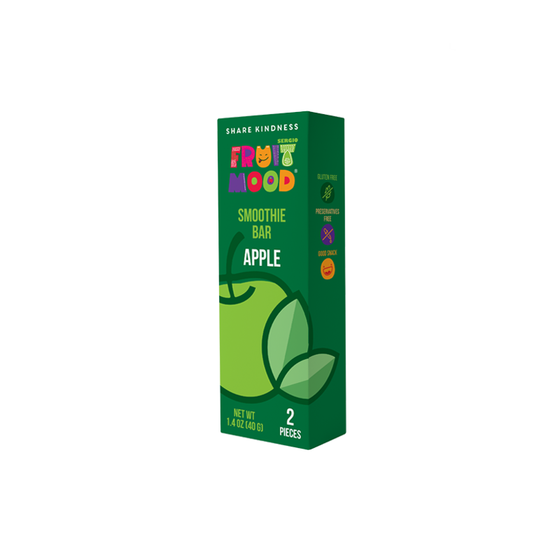 Vaisių batonėliai su obuoliais, FruitMood, (draugų pakuotė), 40 g