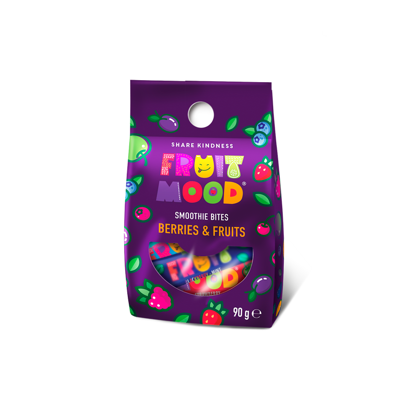 Uogų batonėlių rinkinys, Berries Mix, FruitMood, 90 g