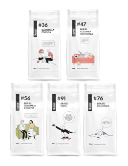 Kavos pupelių rinkinys MIX (250 g x 5 vnt.), KAVA96