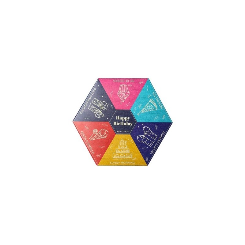 Birthday tea selection, Acorus, 60 tea bags, 6 flavours