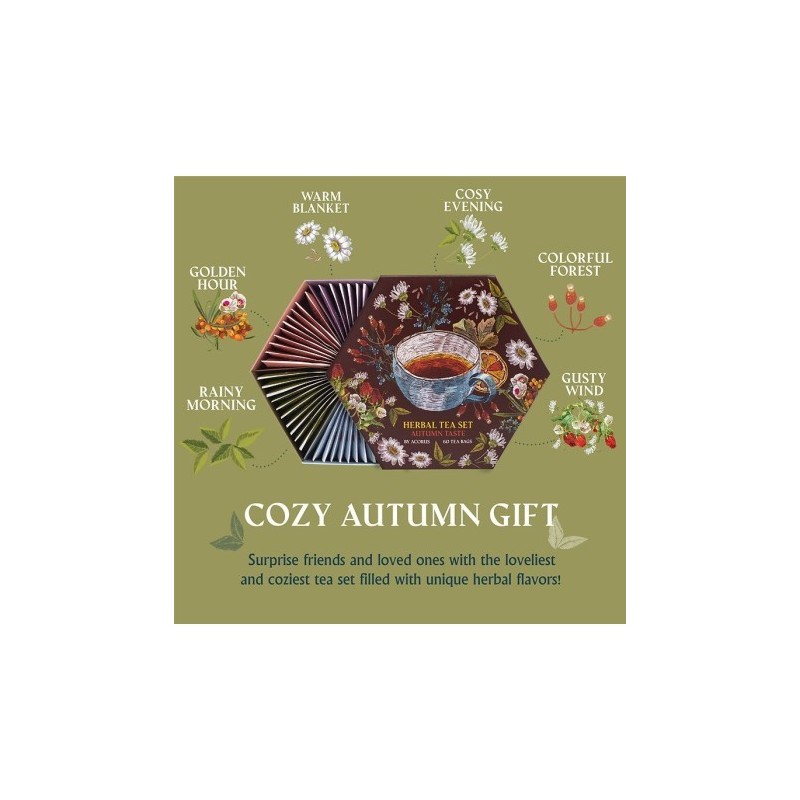 Autumn flavours tea selection, Acorus, 60 tea bags, 6 flavours