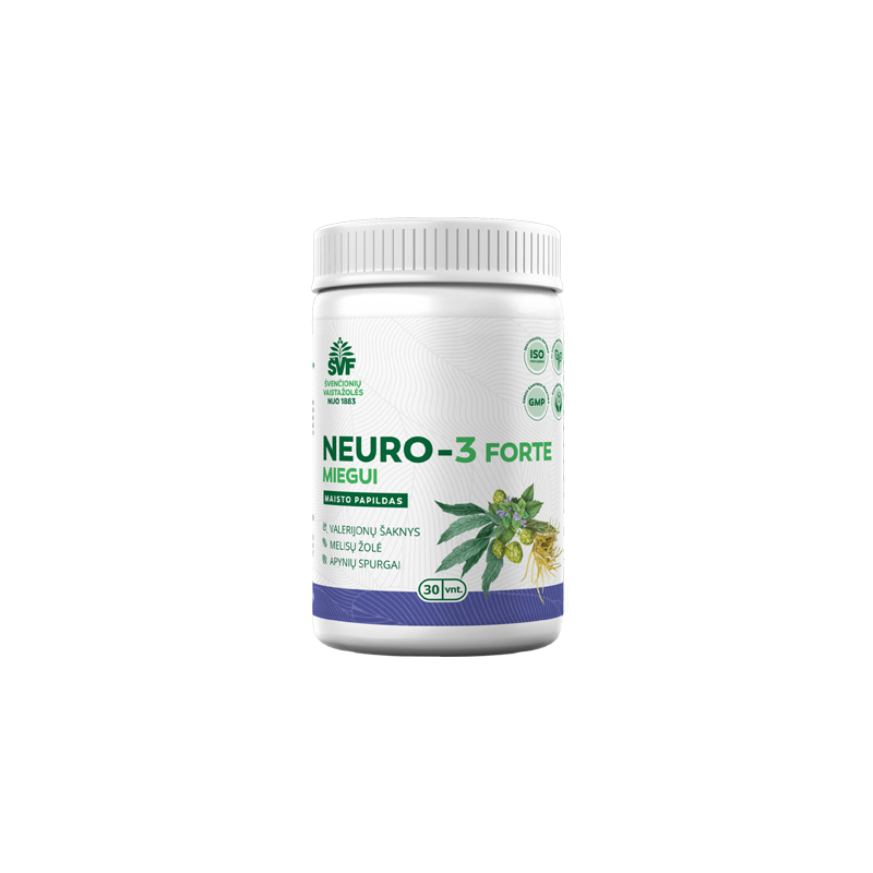 Kapsulės Neuro-3 forte miegui, N10 | Onelife.lt