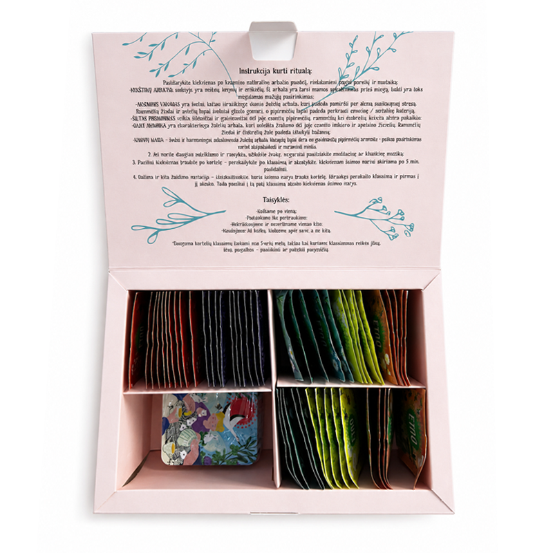 Family conversations and tea set, ETNO x Grow365, 50 tea bags, 100 cards