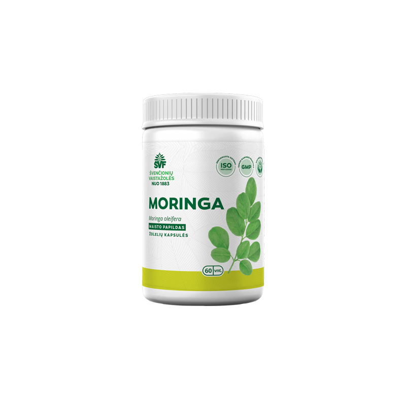 Moringa, food supplement in capsules, Švenčionių vaistažolės, 60 capsules