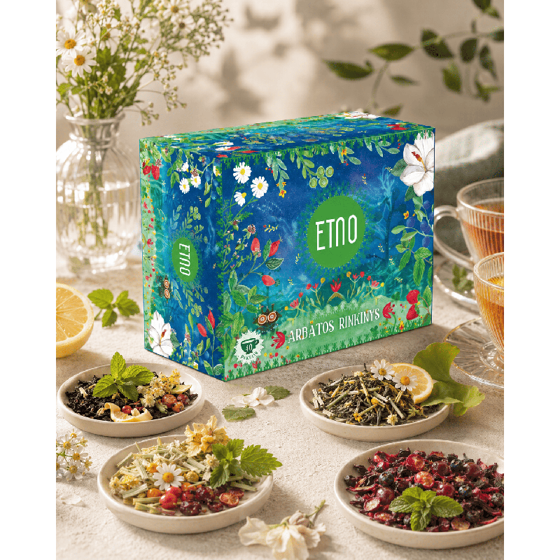 Tea selection box, ETNO, 40 tea bags, 4 flavours