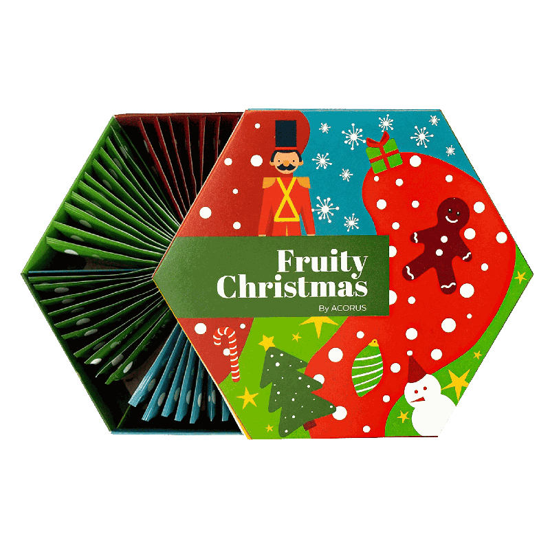 Fruity Christmas tea selection box, Acorus, 60 tea bags, 6 flavours