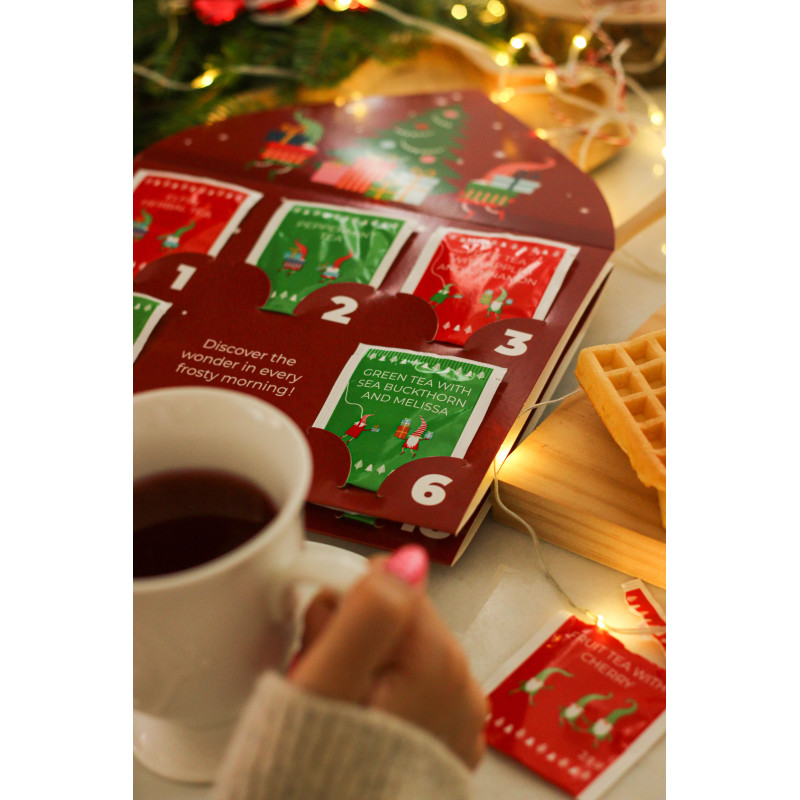 Elf's tea advent calendar, Acorus, 24 tea bags, 8 flavours