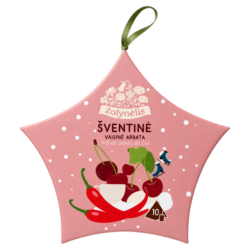 Festive fruit tea with cherry and chilli, Žolynėlis, 30 g, 10 tea bags