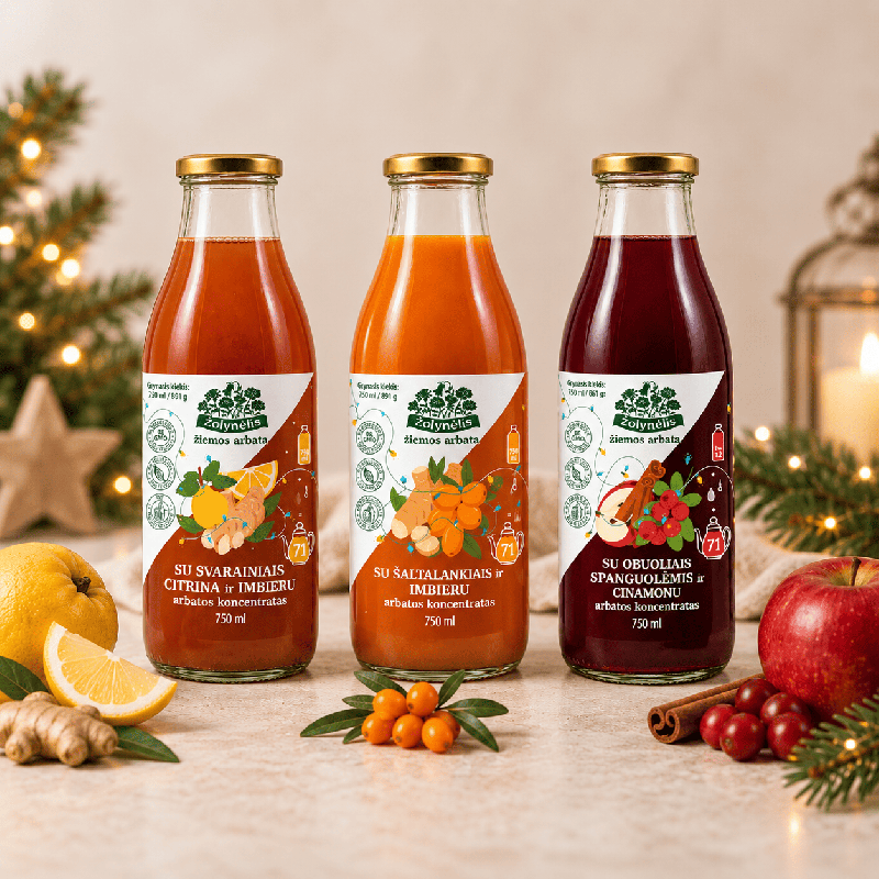 Quince, lemon & ginger tea concentrate, Žolynėlis, 750 ml | Onelife.lt