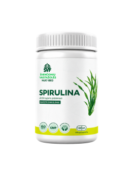 Spirulina, food supplement in capsules, Švenčionių vaistažolės, 120 capsules