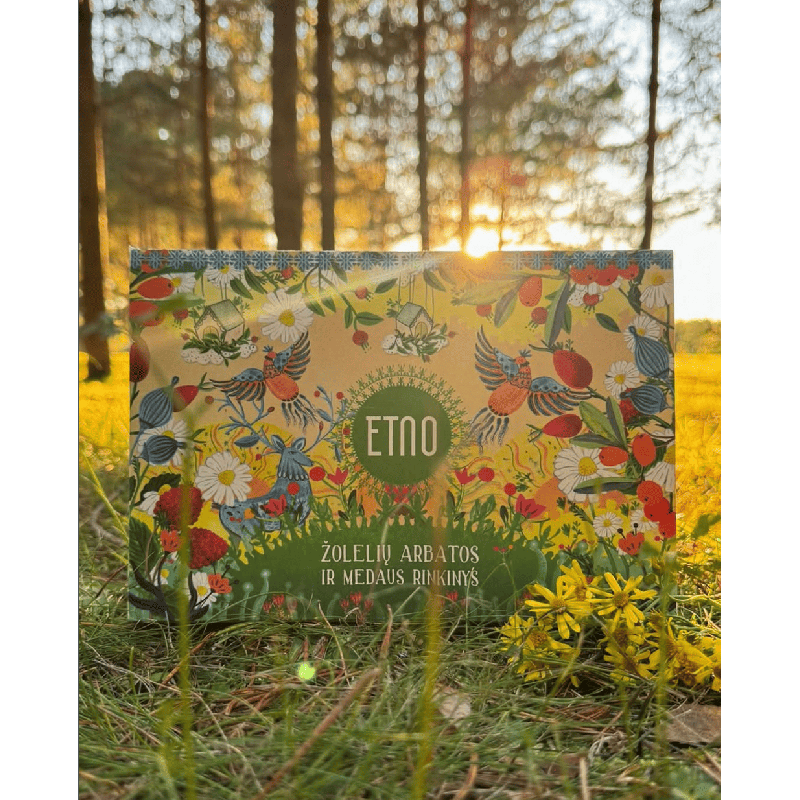 Herbal tea and honey set, ETNO, 60 tea bags, 6 flavours
