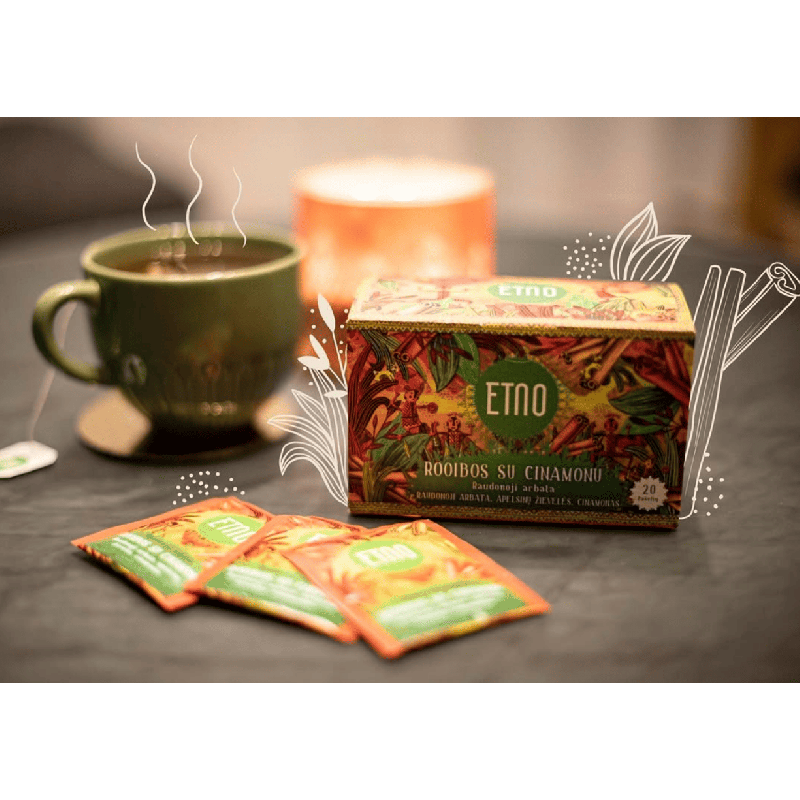 Raudonoji arbata rooibos su cinamonu - ETNO | Onelife.lt