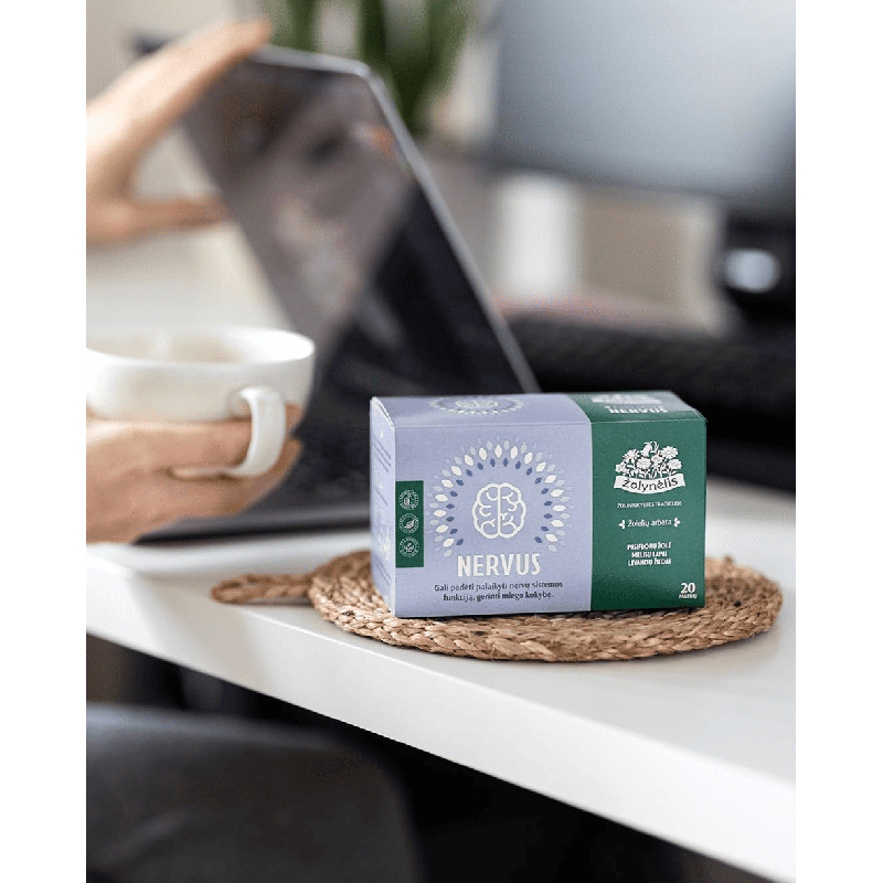 Nervus, herbal tea for the nervous system, relaxation and sleep, Žolynėlis, 20 tea bags