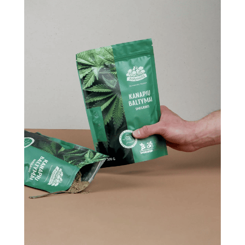 Ground hemp protein for sport and fitness, Žolynėlis, 300 g