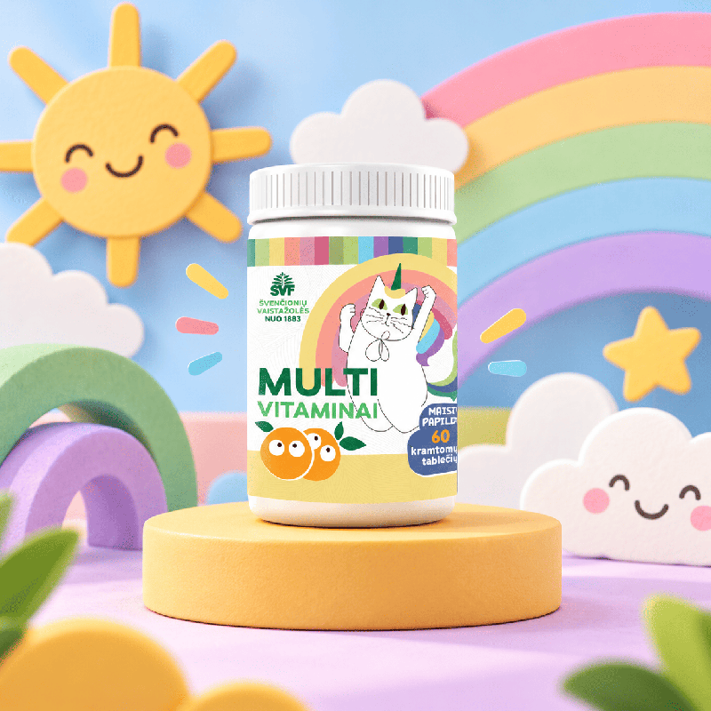 Multivitamins for children, for immunity, Švenčionių vaistažolės, 60 pcs