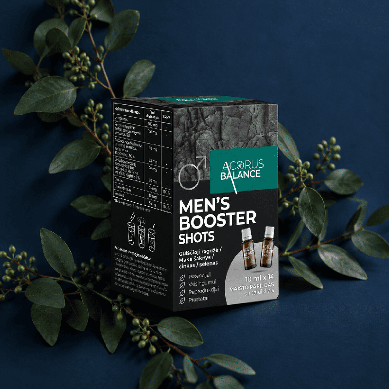 Men’s booster shots for male vitality and fertility, Acorus Balance, 14 pcs