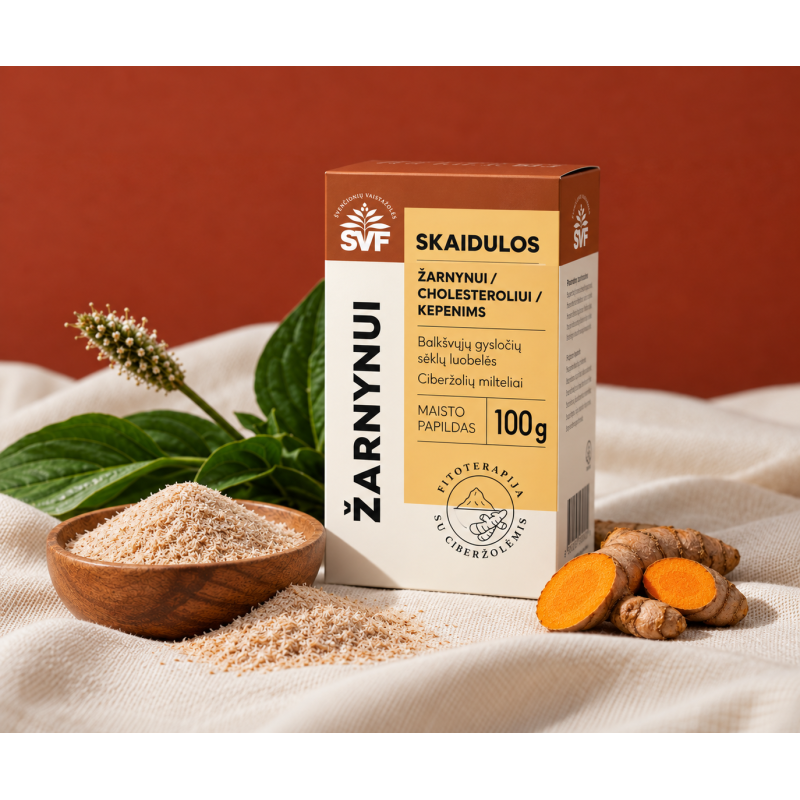 Skaidulos žarnynui su ciberžole, žarnynui, Švenčionių vaistažolės, 100 g