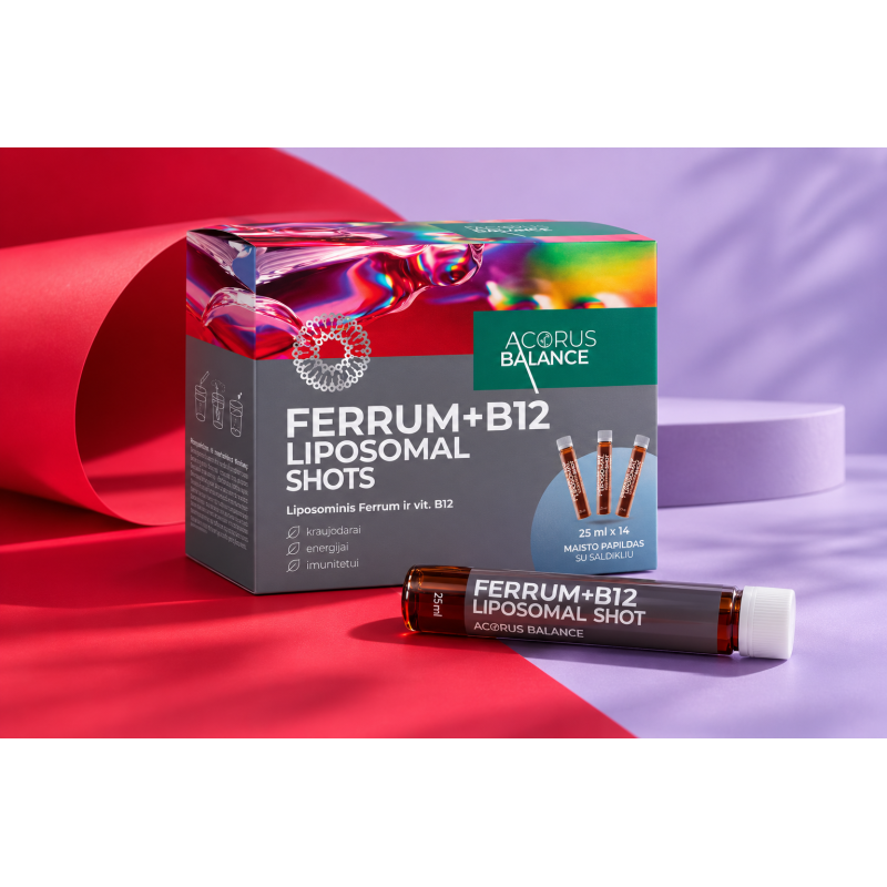Liposomal shots FERRUM+B12 | Onelife.lt