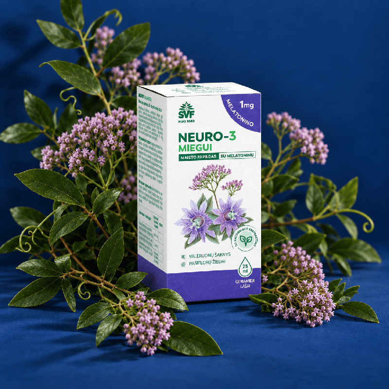 Neuro-3 sleep drops with melatonin, Švenčionių vaistažolės, 25 ml