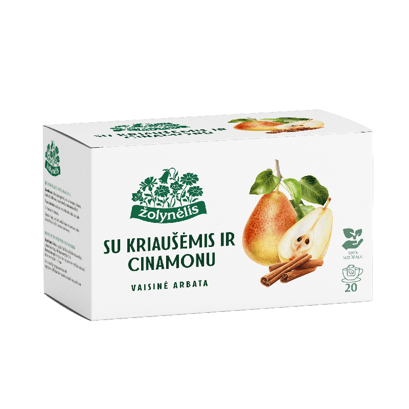Vaisinė arbata su kriaušėmis ir cinamonu ŽOLYNĖLIS, 20 pakelių | OneLife.lt