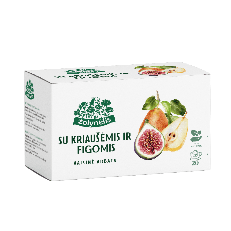 Vaisinė arbata su kriaušėmis ir figomis ŽOLYNĖLIS, 20 pakelių | OneLife.lt