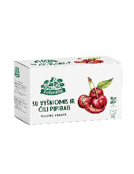 Vaisinė arbata su vyšniomis ir čili, Žolynėlis, 20 pakelių