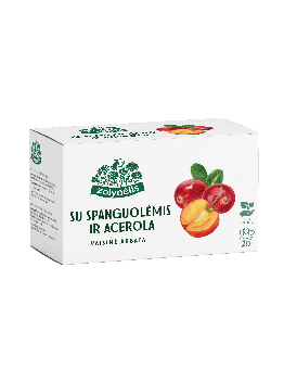 Vaisinė arbata su spanguolėmis ir acerola, Žolynėlis, 20 pakelių