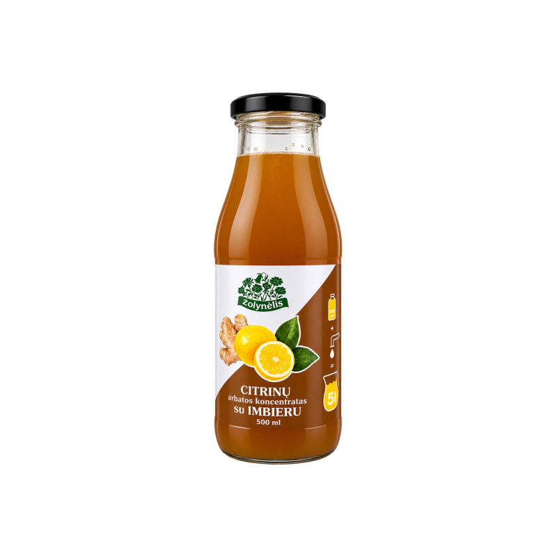 Citrinų arbatos koncentratas su imbieru, Žolynėlis, 500 ml. | Onelife.lt