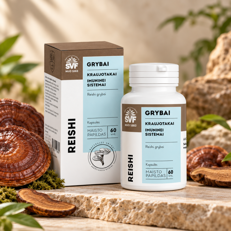 ŠVF REISHI, maisto papildai, 60 kapsulių | Onelife.lt