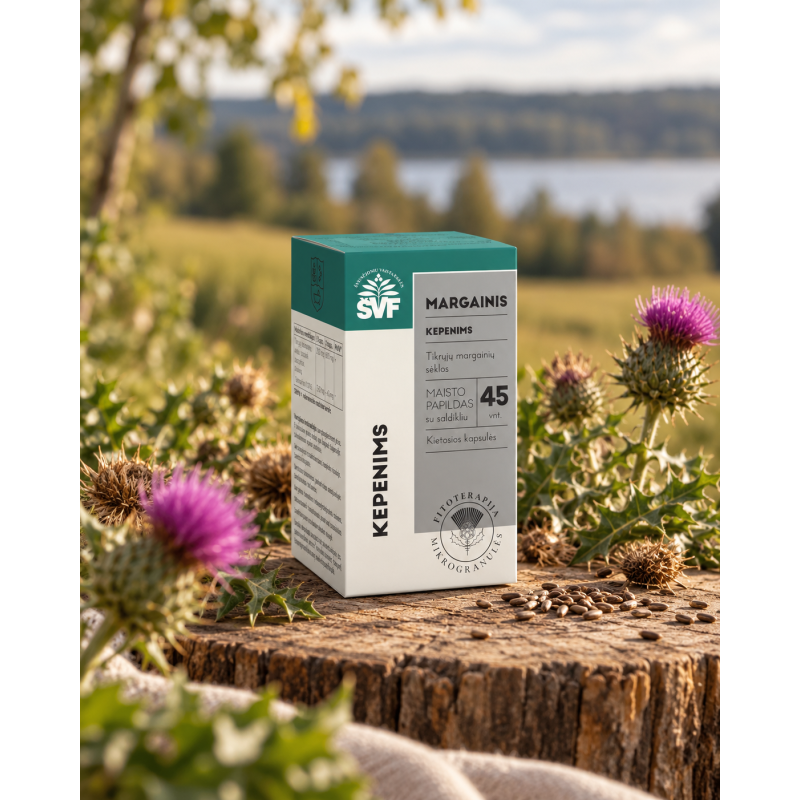 Milk thistle for the liver, hard capsules, Švenčionių vaistažolės, 45 pcs