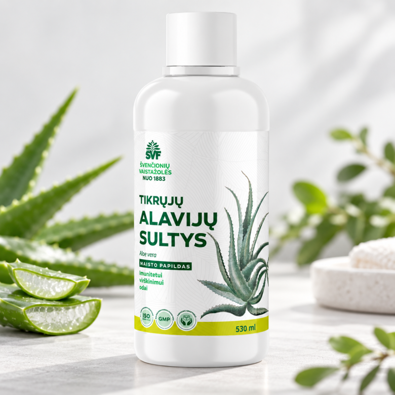 Aloe vera juice for immunity, digestion and skin, Švenčionių vaistažolės, 530 ml