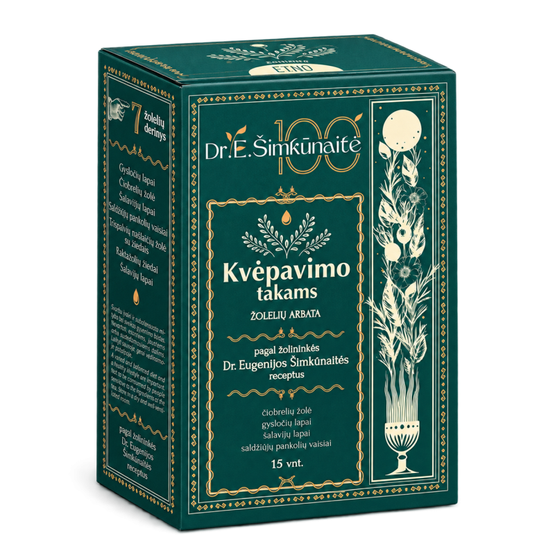 Herbal tea for the respiratory tract, Dr. E. Šimkūnaitė, 15 tea bags