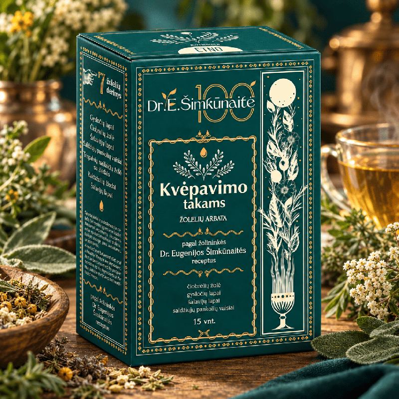Herbal tea for the respiratory tract, Dr. E. Šimkūnaitė, 15 tea bags