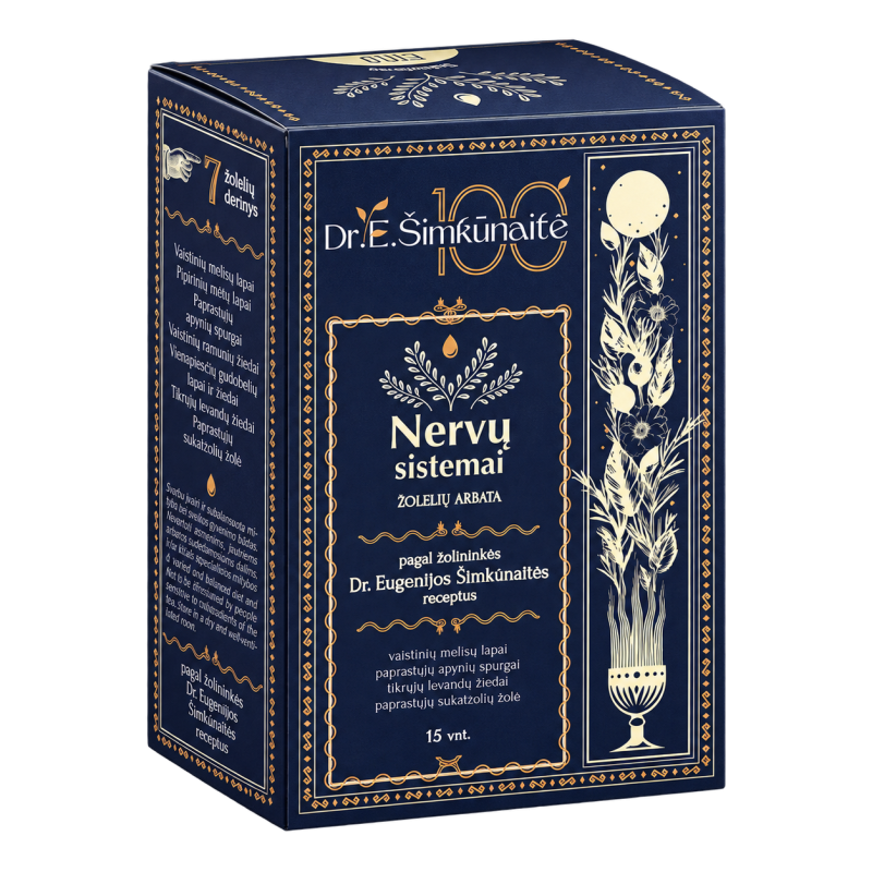 Herbal tea for the nervous system, Dr. E. Šimkūnaitė, 15 tea bags