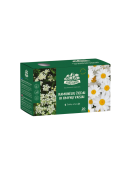 Chamomile flowers and caraway seeds, herbal tea, Žolynėlis, 20 tea bags