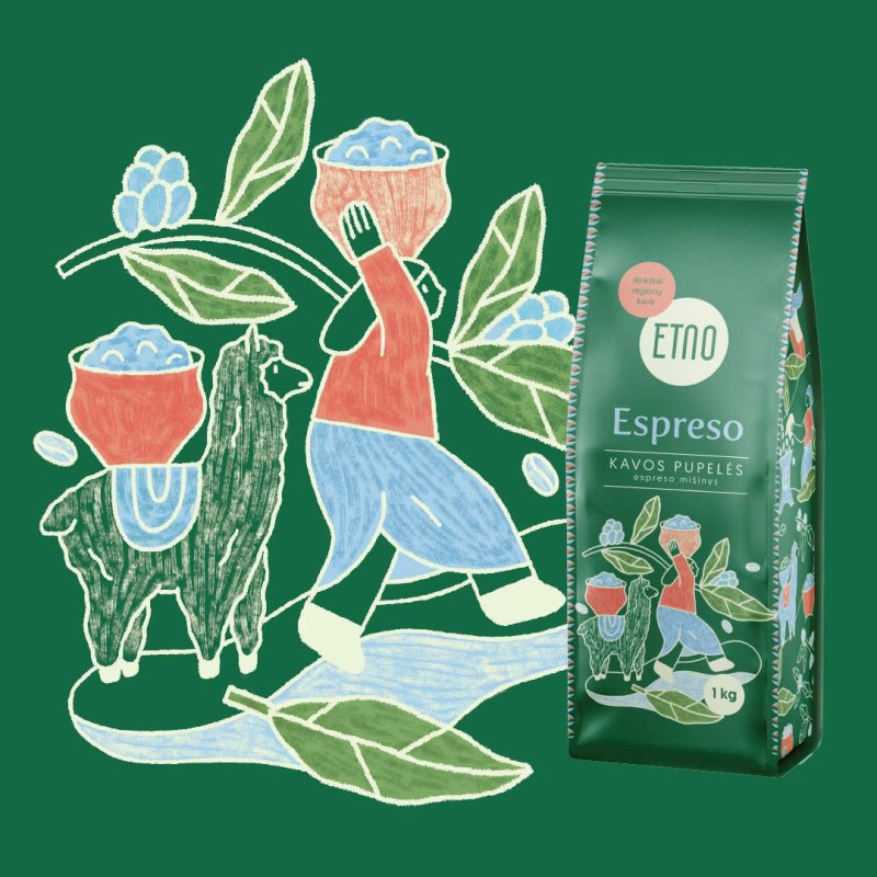 Espresso coffee beans, ETNO, 1 kg