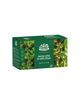 Lemon balm leaves and lime flowers, herbal tea, Žolynėlis, 20 tea bags
